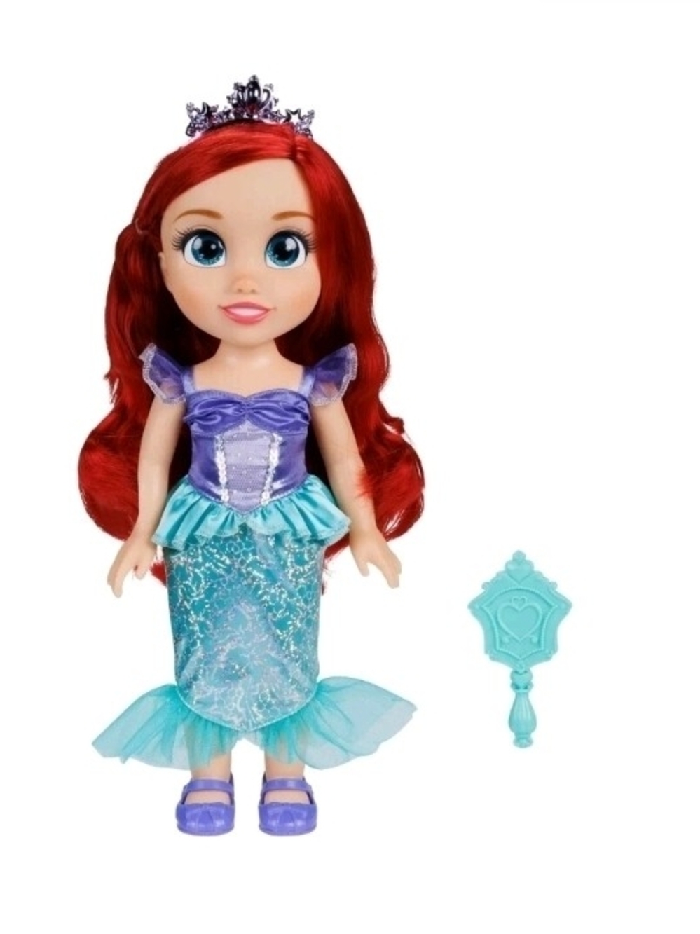 Disney Red-Haired Mermaid Doll with Teal Skirt and Purple Top